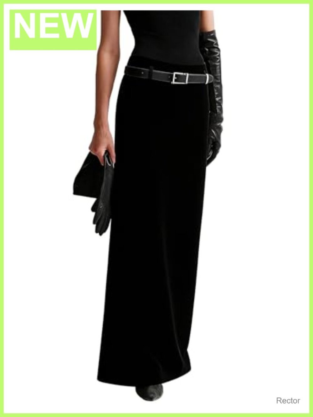 Women's High Waist H Line Maxi Skirt 100% Polyester Straight Split Long Skirt